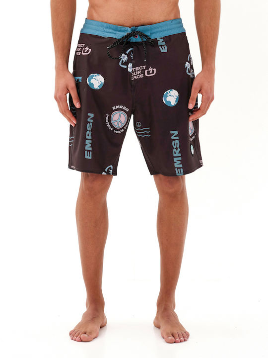 Men's Swimwear Shorts Off-Black with Patterns