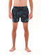 Men's Swimwear Shorts Navy Blue with Patterns