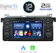 Digital IQ Car-Audiosystem für BMW E46 / Serie 3 (E46) / Serie 3 2002-2008 (Bluetooth/USB/AUX/WiFi/GPS/Apple-Carplay) mit Touchscreen 8"