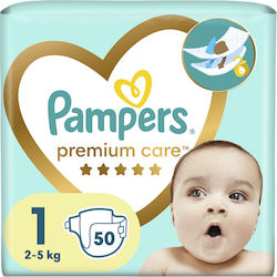 Pampers Premium Care Πάνες με Αυτοκόλλητο No. 1 για 2-5kg 50τμχ