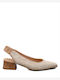 Hispanitas Beige Low Heels with Strap