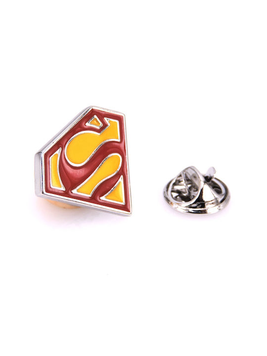 Silver/Red/Yellow Superman Pin