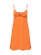 Only Summer Mini Dress with Ruffle Orange Peel