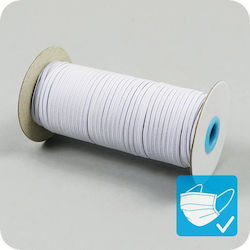 Rubber band on spool, 130 m, white