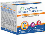 WestΜed H&B VitaWest Vitamin C Vitamin & Zinc & D3 for Immune System Boost 500mg