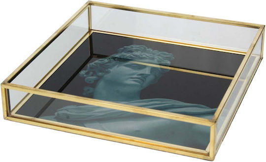 JK Home Decoration Διακοσμητικό Κουτί Γυάλινο 16x16x3cm