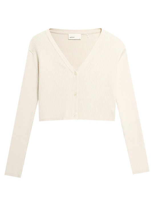 Outhorn Short Women's Cardigan with Buttons Beige