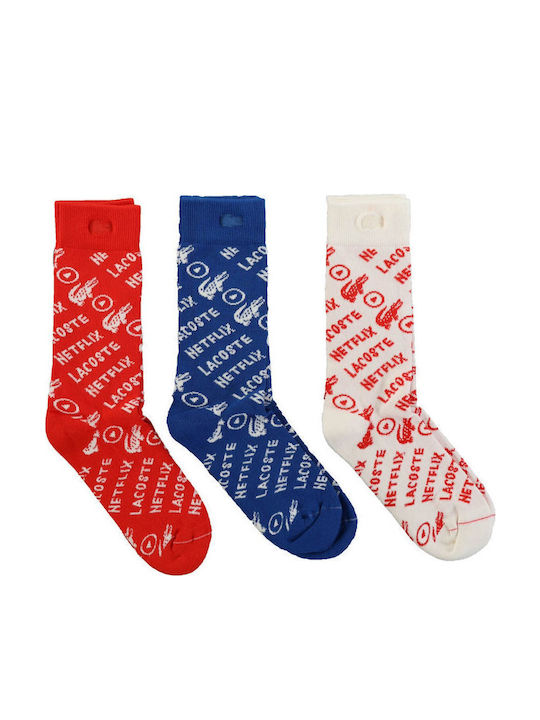 Lacoste Ανδρικές Κάλτσες Red/Blue/White 3Pack