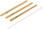 Citron Bamboo Drinking Straws Beige with Cleaning Brush 3pcs