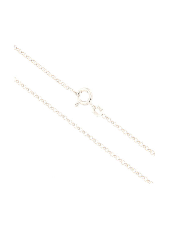 Silver platinum plated neck chain 925 (45cm).