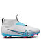 Nike Kids Molded Soccer Shoes with Sock without Laces White / Blue