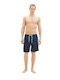 Men's Swimwear Shorts Dark Blue with Patterns