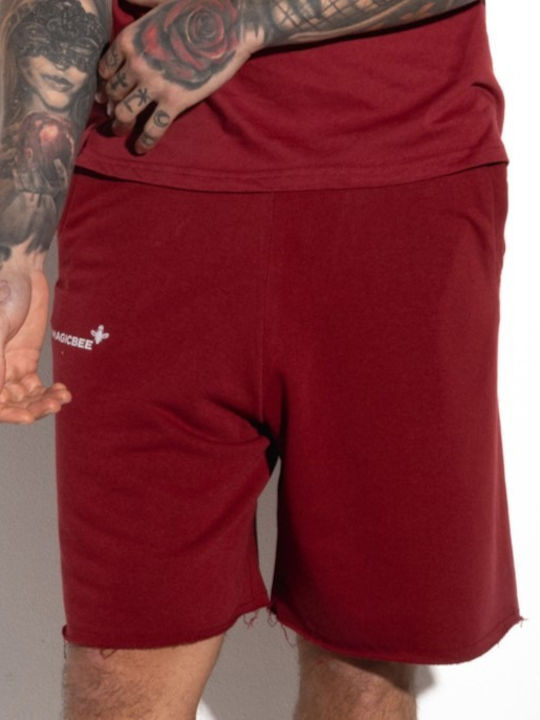 Magic Bee Pantaloni scurți sport bărbați Burgundy