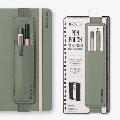 IF Bookaroo Δερμάτινη Θήκη για 2 Στυλό σε Πράσινο χρώμα