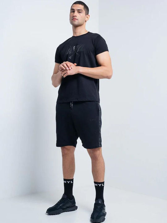 Vinyl Art Clothing Tricou pentru bărbați cu mâneci scurte Negru