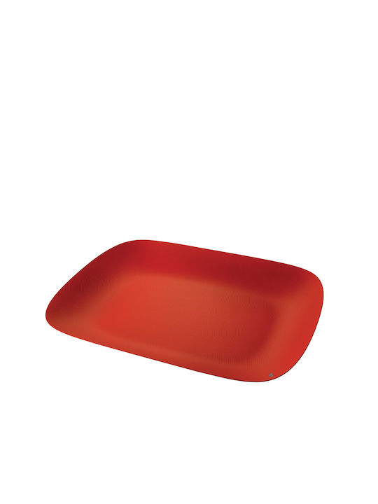 Alessi Rectangular Tray Red Ορθογώνιος Δίσκος Σερβιρίσματος από Μέταλλο σε Κόκκινο Χρώμα 45x34cm