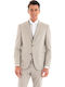 Men's Winter Suit Jacket Slim Fit Light Beige