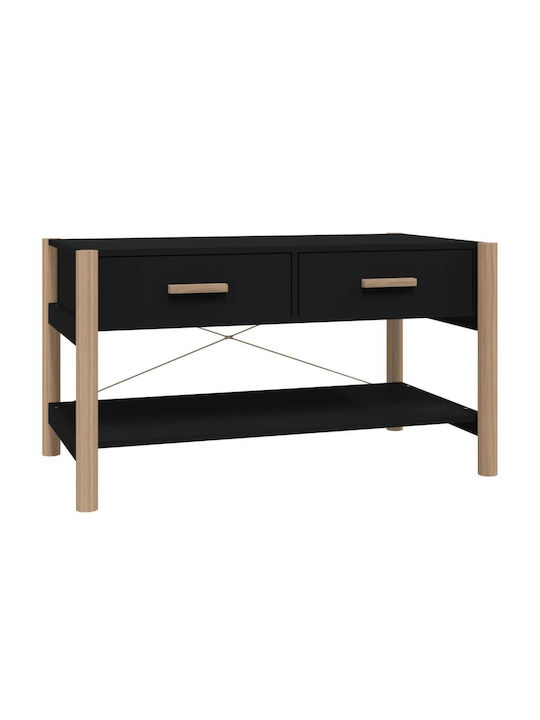 Rectangular Wooden Coffee Table Black L82xW48xH...