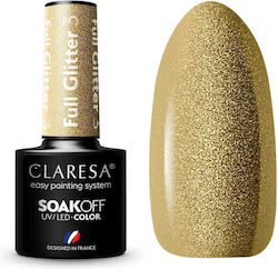 Claresa Full Glitter 3 Ojă Pentru Unghii Cu Gel Full Glitter 3 5ml