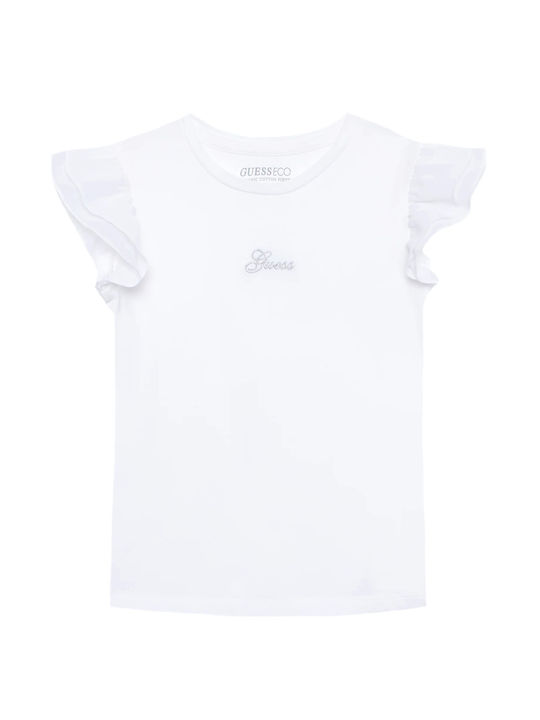 Guess Kids Blouse Short Sleeve Ecru