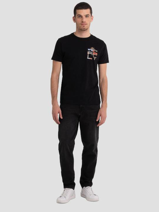 Replay Men's T-Shirt with Logo Black