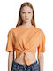 Staff Lory Women's Summer Crop Top Short Sleeve Mango