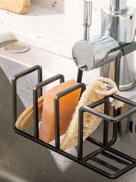 Navaris Sponge Holder Made of Black Metal 18x17.5x13cm