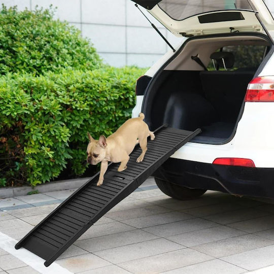vidaXL Ramp Car for Dog Folding Black 153 x 40 x 12.5 cm Black