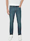 Men's Elastic Regular Straight Fit Blue Jeans Pants