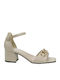 Leder Sandalen Anatomisch Cream Gold
