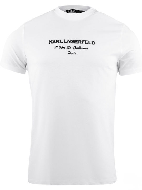 Karl Lagerfeld Herren T-Shirt Kurzarm Weiß