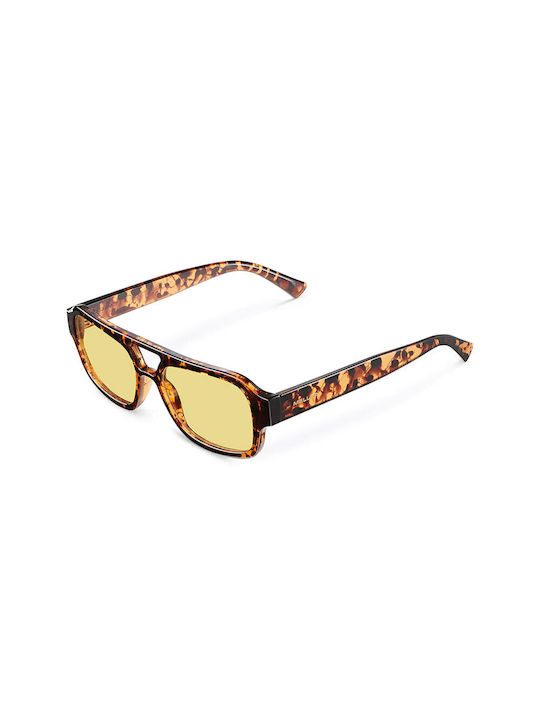 Meller Shipo Sunglasses with Tigris Yellow Tartaruga Plastic Frame and Yellow Lens SP-TIGSUN
