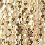 Decorative Backdrop Curtain with Golden Hearts