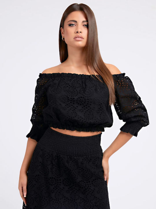 Guess W3GH95WFDC0 Women's Summer Blouse Cotton ...