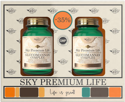 Sky Premium Life Glucomannan Complex 2 x 60 ταμπλέτες