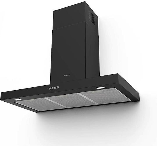Faber Stilo Comfort BK Matt A60 Απορροφητήρας Νησίδα 90cm Μαύρος