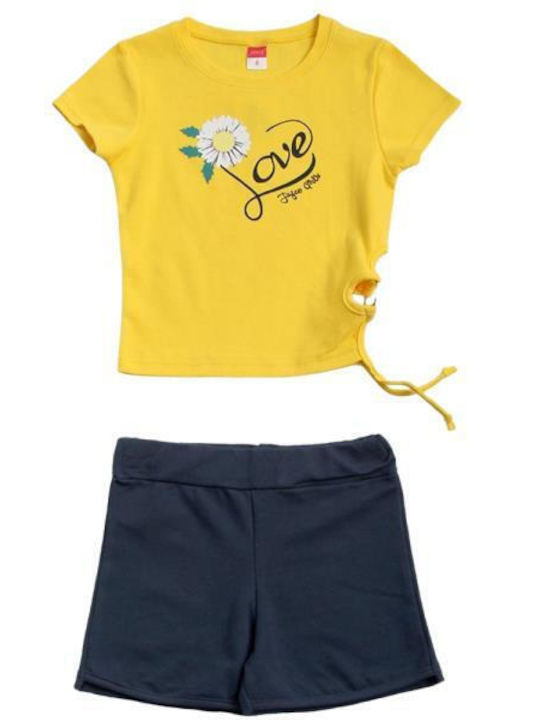 Joyce Kids Set with Shorts Summer 2pcs Yellow