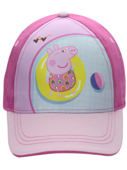 Stamion Kids' Hat Jockey Fabric Peppa Pig Pink
