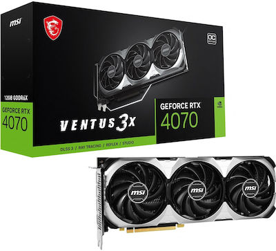 MSI GeForce RTX 4070 12GB GDDR6X Ventus 3X 12G OC Κάρτα Γραφικών