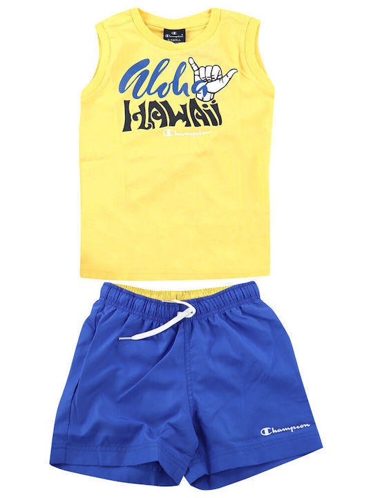 Champion Kids Set with Shorts Summer 2pcs Yellow