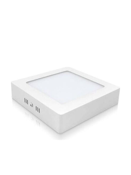Fos me Τετράγωνο Εξωτερικό LED Panel 24W με Φυσικό Λευκό Φως 4000K 30x30εκ.