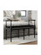 Stool Bar Upholstered with Velvet Black 110x40x70cm