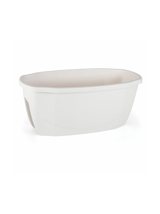 Serinova Emerald Planter Box 58x24cm White Cream