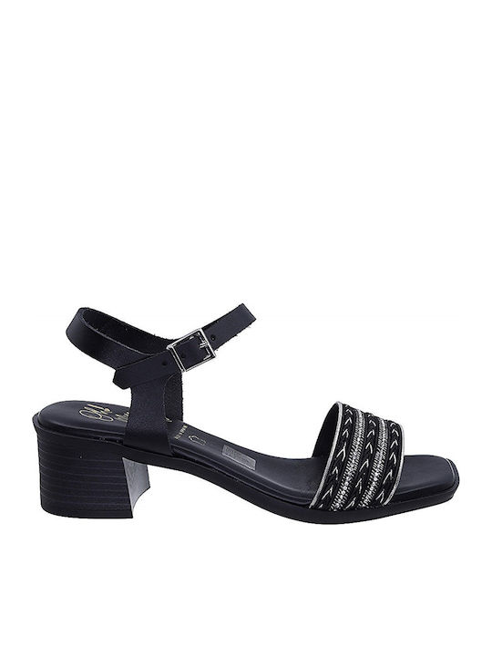 Din piele Sandale Negre