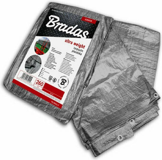 Bradas Wasserdicht Plane 260gr/m² 5x3m. Hohe Beanspruchung Gray