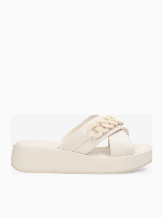 Lexi Γυναικεία Σανδάλια Flatforms Λευκά