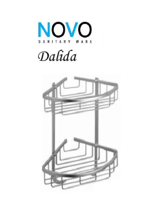 Viospiral Novo Dalida Wall-mounted Sponge Holder Metallic Silver