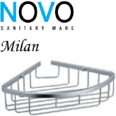 Viospiral Novo Milan Επιτοίχια Σπογγοθήκη Μεταλλική Ασημί