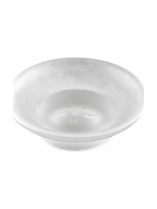 Viospiral Glass Soap Dish Wall Mounted White