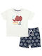 Funky Kids Set with Shorts Summer 2pcs Ecru